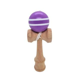 Mini Kendama din Lemn 12 cm cu Bilă Mov imagine