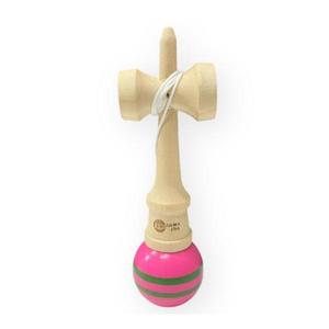 Mini Kendama din Lemn 12 cm cu Bilă Roz imagine