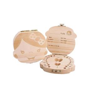 Cutiuta din lemn pentru pastrat dintisorii Fetite - Dany Kids imagine