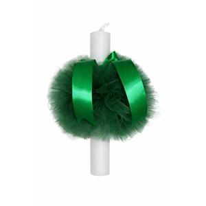 Lumanare botez verde imagine