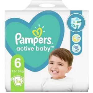 Scutece pentru Bebelusi - Pampers Active Baby, marimea 6 (13-18 kg), 56 buc imagine