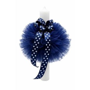 Lumanare botez bleumarin imagine