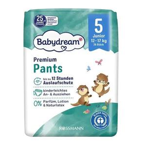 Scutece-chiloțel, fără parfum, mărimea 5, pentru 12-17 Kg, 20 buc/pachet, Junior Premium Pants Babydream imagine