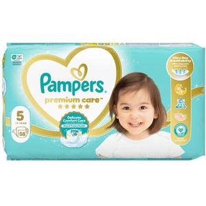 Scutece pentru Bebelusi - Pampers Premium Care Delicate Comfort Jumbo Pack, marimea 5 (11-16 kg), 58 buc imagine