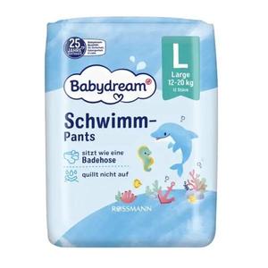 Scutece de înot pentru copii, de unică folosință, mărimea L, pentru 12-20 kg, 12 buc/pachet, Babydream imagine