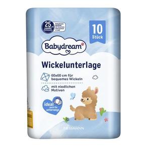 Păturică absorbantă, foarte moale, fără parfum, pentru o schimbare igienică a scutecului, cu motiv drăgălaș, dimensiune 60×60 cm, 10 buc/pachet, Babydream imagine
