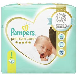 Scutece pentru Nou-Nascuti - Pampers Premium Care Small Pack, marimea 1 (2-5 kg), 26 buc imagine
