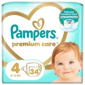 Scutece pentru Bebelusi - Pampers Premium Care Delicate Comfort Value Pack Minus, marimea 4 (9-14 kg), 34 buc imagine
