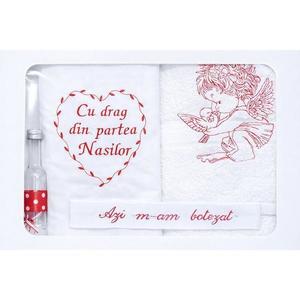 Trusou botez Cu drag din partea Nasilor, rosu - Dany Kids imagine