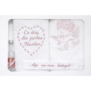 Trusou botez Cu drag din partea Nasilor, roz pudra - Dany Kids imagine