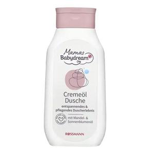 Cremă de duș cu ulei de migdale și floarea soarelui, pentru gravide, Mamas Babydream, 250 ml imagine
