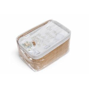 Trusou botez in cutie de bambus - argintiu imagine