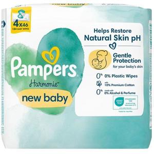 Pachet Servetele Umede pentru Bebelusi - Pampers Harmonie New Baby Aloe, 4 x 46 buc imagine