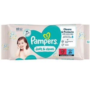 Servetele Umede pentru Bebelusi - Pampers Soft&Clean, 60 buc imagine