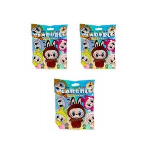 Set 3 Plicuri Labubu The Monsters – Figurină Surpriză 5 cm + Cartonaș Colecționabil imagine