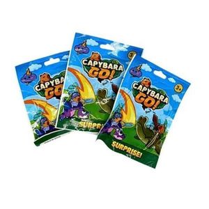 Set 3 Plicuri Surprise Capybara GO! cu Figurină 6 cm si cartonas colectionabil imagine