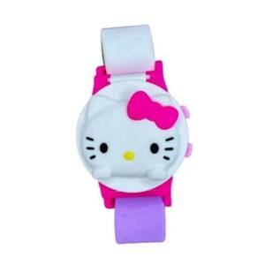 Ceas Digital Copii cu Capac – Hello Kitty, Display Led, Brățară Silicon imagine