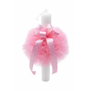 Lumanare botez roz imagine