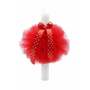 Lumanare de botez rosie imagine