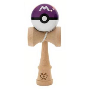 Kendama Profesională din Lemn PokeBall Mov, 18 cm imagine