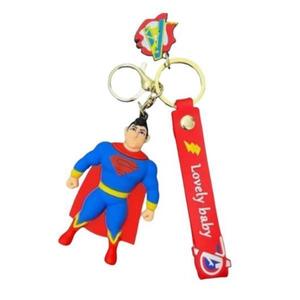 Breloc Supererou Superman Style, 7 cm, Curea Silicon imagine