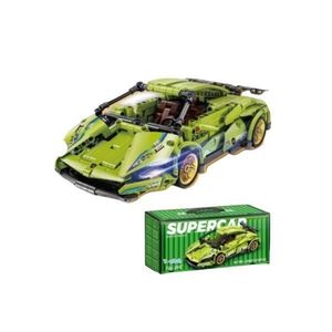 Set Construcție Mașină Sport Supercar Verde imagine