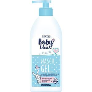 Gel de spalat cu extract de galbenele si flori de catifea pentru curatarea pielii sensibile a bebelusului, elkos babyglück, 500 ml imagine