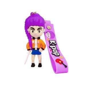 Breloc K-POP Rumi, Figurină Stil Idol Coreean, 9 cm, Multicolor, Accesoriu Ghiozdan și Chei imagine