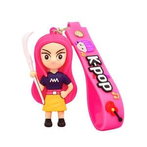 Breloc K-POP Mira, Figurină Stil Idol Coreean, 9 cm, Multicolor, Accesoriu pentru Chei și Ghiozdan imagine