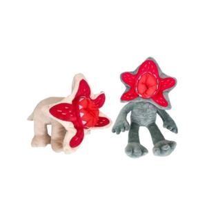 Set 2 Jucării de Pluș Demodog Monstru Fantastic, 25 cm, Bej și Gri cu Detalii Roșii imagine