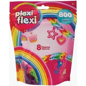 Set Plexi Flexi. 800 elastice din cauciuc si 8 accesorii. Roz imagine