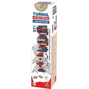 Turnul instabil color Plus. Piese din lemn imagine