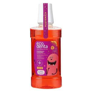 Apa de Gura cu Aroma pe Capsuni pentru Copii 3+ Ecodenta, 250 ml imagine