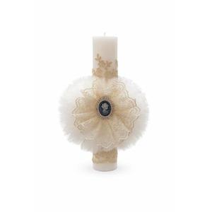 Lumanare cu dantela si brosa, model Dany Kids imagine