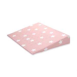 Perna inclinata antisufocare, Lorelli Air Comfort, 60 X 45 X 9 cm, husa detasabila si lavabila, Pale Blush Stars imagine