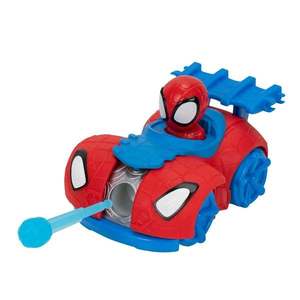 Vehicul cu lansator de sageti si figurina, Spidey and His Amazing Friends, Spidey, Albastru imagine