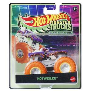 Masina Hot Wheels, Monster Truck, Glow In The Dark, Hotweiler, JFX19 imagine