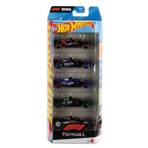 Set 5 masinute metalice, Hot Wheels, Formula 1, 1: 64, JGF58 imagine