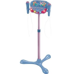 Stativ reglabil cu 2 microfoane, Lexibook Stitch, efecte vocale, lumini si bluetooth speaker, Albastru imagine