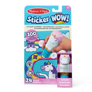 Set activitatati cu autocolante si stampila, Melissa & Doug, Sticker WOW, Unicorn, 6074898 imagine