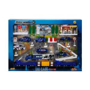 Set de joaca cu vehicule, Maxx Wheels, Politie, 40 piese, 1: 87 imagine