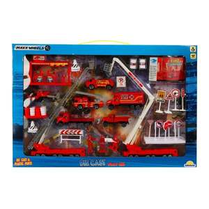 Set de joaca cu vehicule, Maxx Wheels, Pompieri, 40 piese, 1: 87 imagine