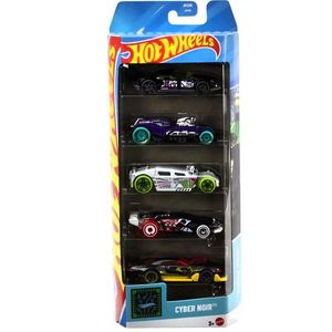 Set 5 masinute Hot Wheels, Cyber Noir, JKG06 imagine