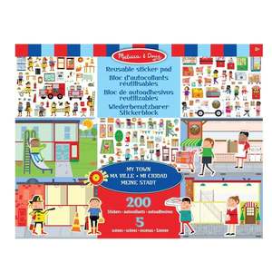 Set autocolante reutilizabile, Melissa & Doug, My town imagine