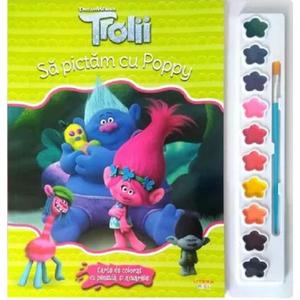 Trolii, Sa pictam cu Poppy, Carte de colorat cu pensula si acuarele imagine