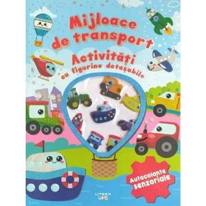 Mijloace de transport, Activitati cu figurine detasabile, Autocolante senzoriale imagine