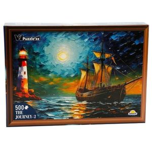 Puzzle Witty Puzzlezz, Calatorie cu vaporul, 500 piese imagine