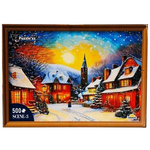 Puzzle Witty Puzzlezz, Peisaj de iarna, 500 piese imagine