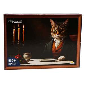 Puzzle Witty Puzzlezz, Pisica in costum, 500 piese imagine