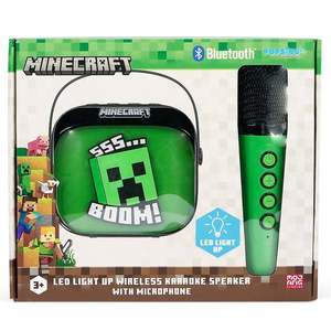 Set karaoke cu boxa si microfon wireless si lumini LED, OTL, Minecraft PopSing imagine